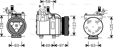 Ava Quality Cooling HYAK093 - Компресор, кондиціонер autocars.com.ua