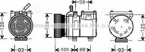 Ava Quality Cooling HYAK159 - Компрессор кондиционера avtokuzovplus.com.ua