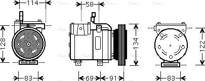 Ava Quality Cooling HYAK199 - Компресор, кондиціонер autocars.com.ua