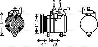 Ava Quality Cooling HYAK201 - Компресор, кондиціонер autocars.com.ua