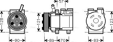 Ava Quality Cooling HYAK257 - Компресор, кондиціонер autocars.com.ua