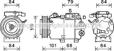 Ava Quality Cooling HYAK374 - Компресор, кондиціонер autocars.com.ua