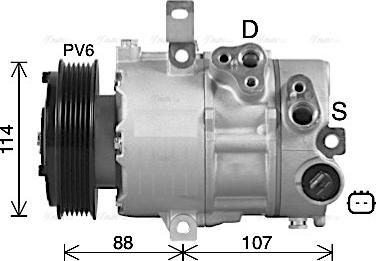 Ava Quality Cooling HYAK498 - Компрессор кондиционера avtokuzovplus.com.ua