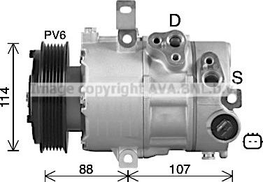 Ava Quality Cooling HYK498 - Компресор, кондиціонер autocars.com.ua