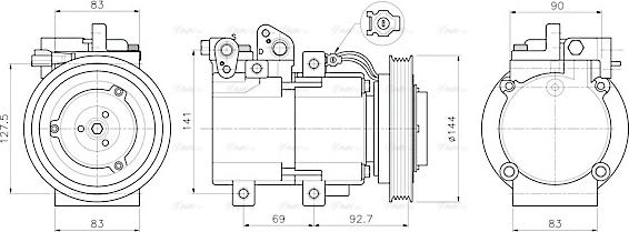 Ava Quality Cooling HYAK605 - Компрессор кондиционера avtokuzovplus.com.ua