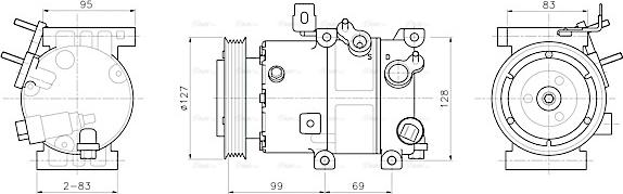 Ava Quality Cooling HYAK606 - Компресор, кондиціонер autocars.com.ua