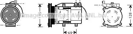 Ava Quality Cooling HY K066 - Компресор, кондиціонер autocars.com.ua