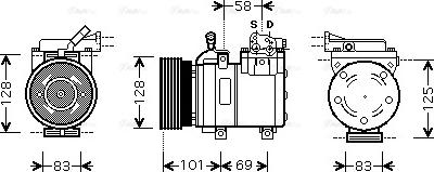 Ava Quality Cooling HY K159 - Компрессор кондиционера avtokuzovplus.com.ua