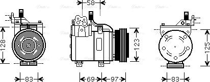 Ava Quality Cooling HY K198 - Компрессор кондиционера avtokuzovplus.com.ua