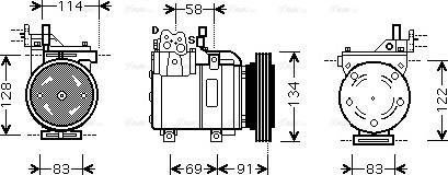 Ava Quality Cooling HY K199 - Компресор, кондиціонер autocars.com.ua