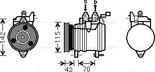 Ava Quality Cooling HY K201 - Компресор, кондиціонер autocars.com.ua