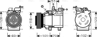 Ava Quality Cooling HY K209 - Компресор, кондиціонер autocars.com.ua