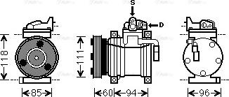 Ava Quality Cooling HY K217 - Компрессор кондиционера autodnr.net