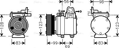 Ava Quality Cooling HYK221 - Компрессор кондиционера avtokuzovplus.com.ua