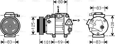 Ava Quality Cooling HY K240 - Компресор, кондиціонер autocars.com.ua