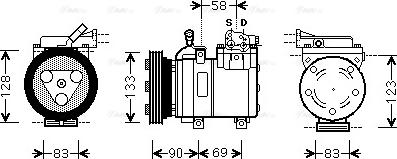 Ava Quality Cooling HYK250 - Компресор, кондиціонер autocars.com.ua