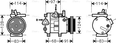 Ava Quality Cooling HYK256 - Компрессор кондиционера avtokuzovplus.com.ua