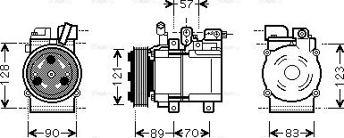 Ava Quality Cooling HYK257 - Компресор, кондиціонер autocars.com.ua