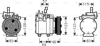 Ava Quality Cooling HYK265 - Компресор, кондиціонер autocars.com.ua