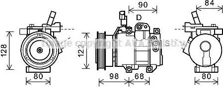 Ava Quality Cooling HYK272 - Компресор, кондиціонер autocars.com.ua