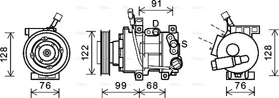 Ava Quality Cooling HYK296 - Компресор, кондиціонер autocars.com.ua