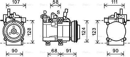 Ava Quality Cooling HYK321 - Компресор, кондиціонер autocars.com.ua