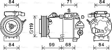 Ava Quality Cooling HYK365 - Компрессор кондиционера avtokuzovplus.com.ua