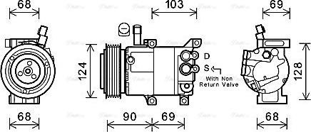 Ava Quality Cooling HYK382 - Компрессор кондиционера avtokuzovplus.com.ua