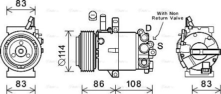 Ava Quality Cooling HYK395 - Компресор, кондиціонер autocars.com.ua