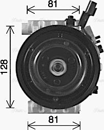 Ava Quality Cooling HYK487 - Компресор, кондиціонер autocars.com.ua