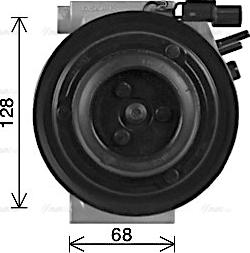 Ava Quality Cooling HYK491 - Компресор, кондиціонер autocars.com.ua