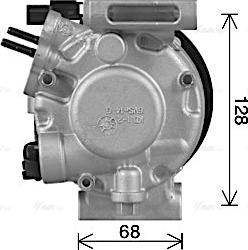 Ava Quality Cooling HYK491 - Компресор, кондиціонер autocars.com.ua