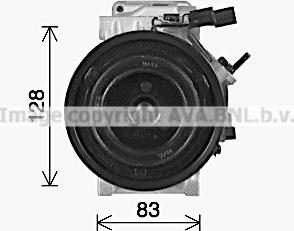 Ava Quality Cooling HYK497 - Компресор, кондиціонер autocars.com.ua