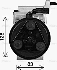 Ava Quality Cooling HYK593 - Компресор, кондиціонер autocars.com.ua