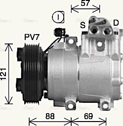 Ava Quality Cooling HYK593 - Компресор, кондиціонер autocars.com.ua