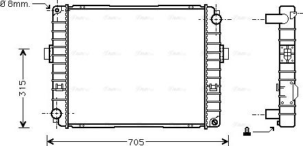 Ava Quality Cooling IV 2003 - Радиатор, охлаждение двигателя avtokuzovplus.com.ua