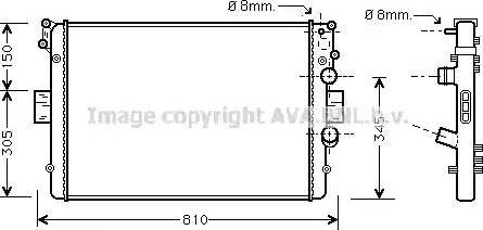 Ava Quality Cooling IV 2049 - Радиатор, охлаждение двигателя avtokuzovplus.com.ua