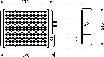 Ava Quality Cooling IV6032 - Теплообмінник, опалення салону autocars.com.ua