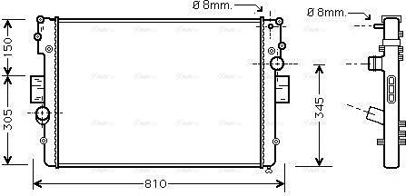 Ava Quality Cooling IVA2056 - Радиатор, охлаждение двигателя avtokuzovplus.com.ua