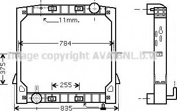 Ava Quality Cooling IVA2085 - Радіатор, охолодження двигуна autocars.com.ua