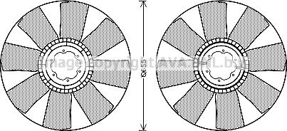 Ava Quality Cooling IVC122 - Крыльчатка вентилятора, охлаждение двигателя autodnr.net