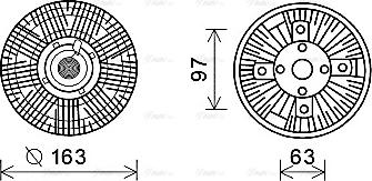 Ava Quality Cooling IVC108 - Сцепление, вентилятор радиатора avtokuzovplus.com.ua