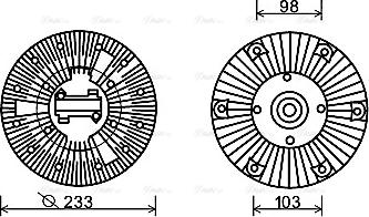 Ava Quality Cooling IVC111 - Зчеплення, вентилятор радіатора autocars.com.ua