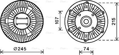 Ava Quality Cooling IVC115 - Зчеплення, вентилятор радіатора autocars.com.ua