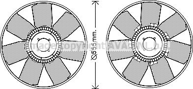 Ava Quality Cooling IVC121 - Крильчатка вентилятора, охолодження двигуна autocars.com.ua