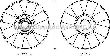 Ava Quality Cooling IVC124 - Зчеплення, вентилятор радіатора autocars.com.ua