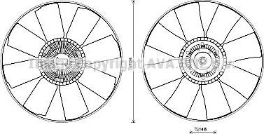 Ava Quality Cooling IVC130 - Зчеплення, вентилятор радіатора autocars.com.ua