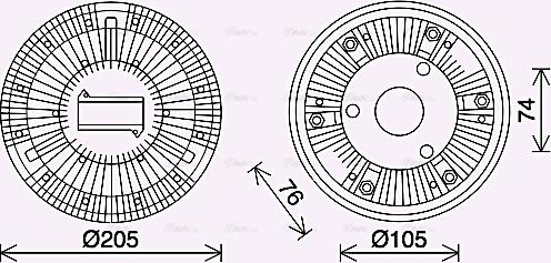 Ava Quality Cooling IVC138 - Сцепление, вентилятор радиатора avtokuzovplus.com.ua