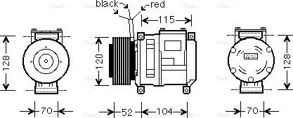 Ava Quality Cooling JDAK002 - Компресор, кондиціонер autocars.com.ua