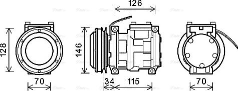 Ava Quality Cooling JDAK012 - Компресор, кондиціонер autocars.com.ua